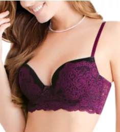 Lace Bustier Underwire Bra Vino 32B