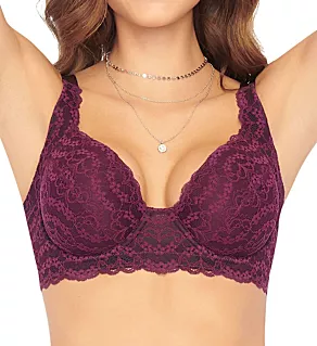 Classic Lace Underwire Bra Vino 34B