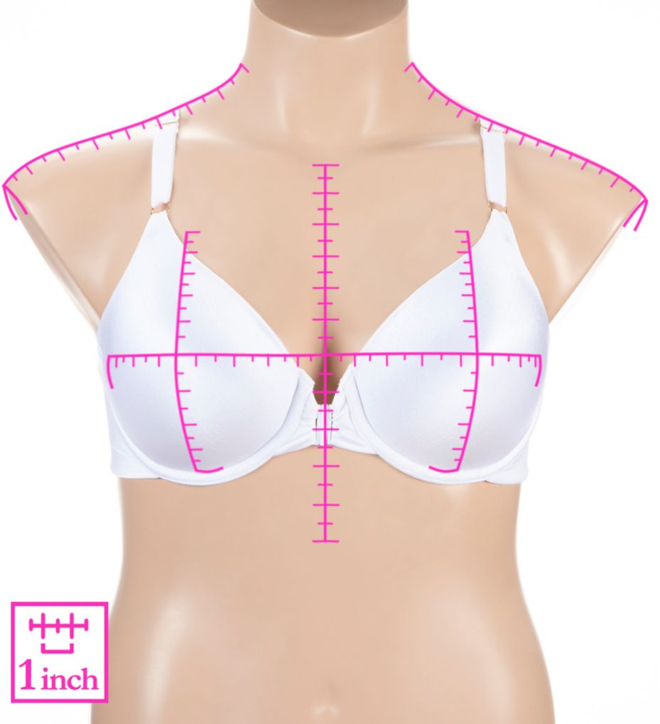 Front Close Smoothing Bra Blanco 40DDD by Ilusion