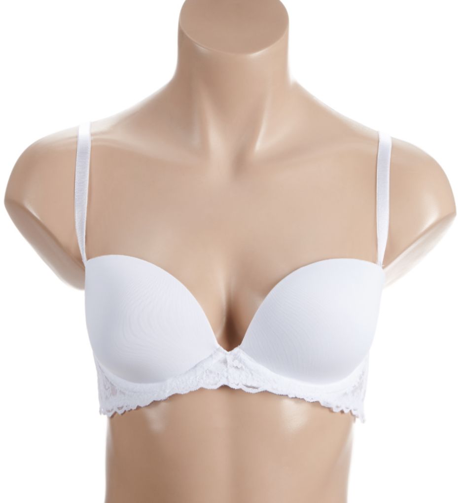 Lace Strapless Convertible Push Up T-Shirt Bra