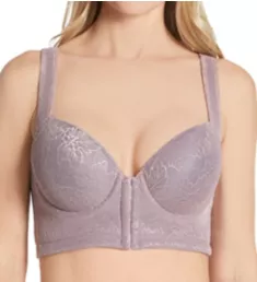 Front Closure Lace Bustier Bra Lila Obscuro 36B