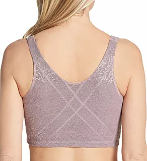 Front Closure Lace Bustier Bra Lila Obscuro 36B