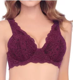 Full Coverage Lace Bra Vino 36B