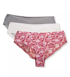Signature Rose Lace Bikini Panty - 3 Pack Acuarela S