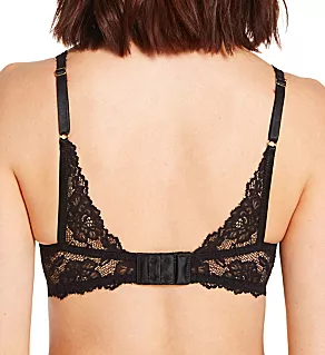 Hypnotic Microfiber Lace Demi Bra Negro 34B