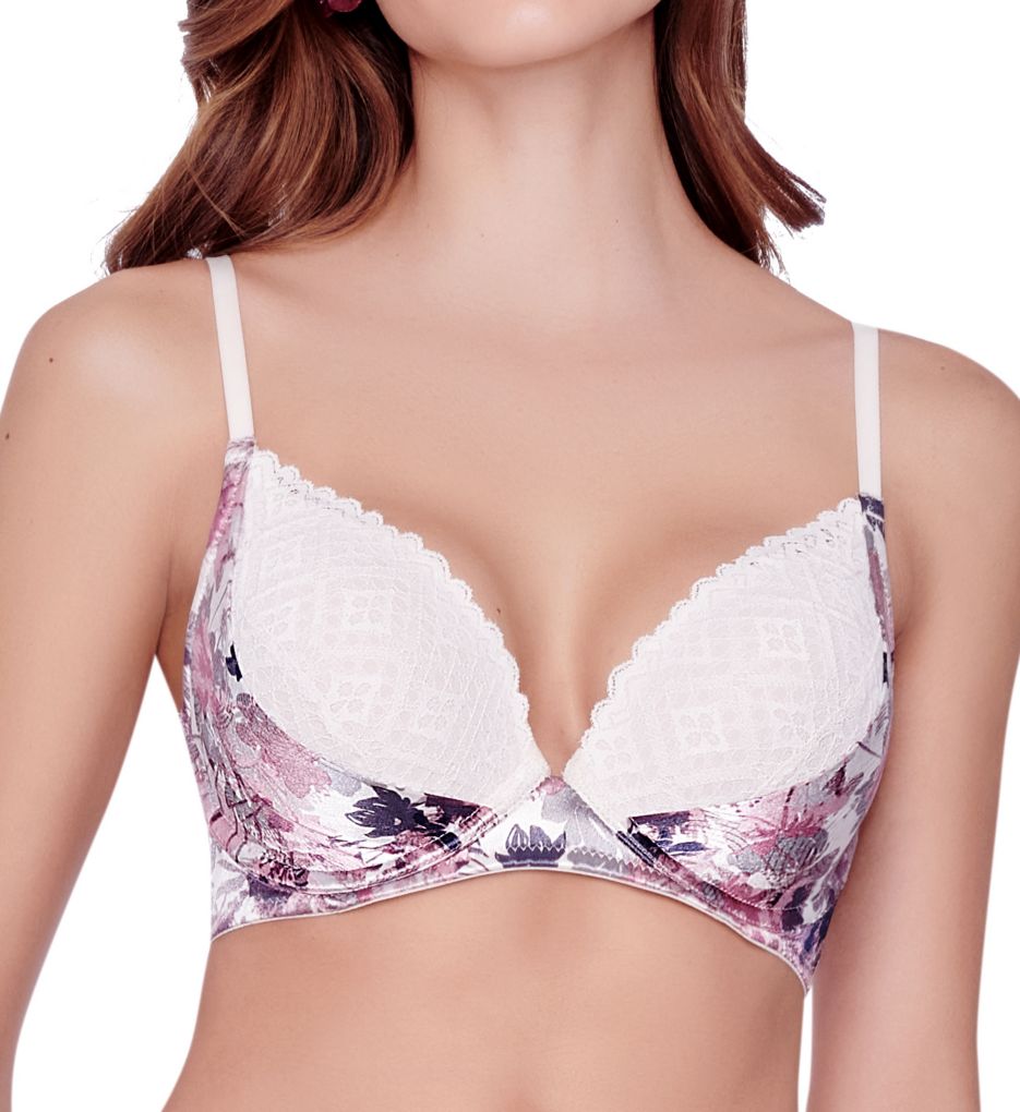 Satin and Lace Push-up Bra