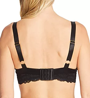 Satin Lace Underwire Bra Negro 38C
