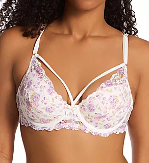Floral Lace Mesh Demi Bra Bordado Floral 38B