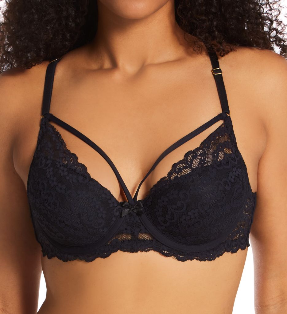 Ilusion : Ilusion 71070041 Floral Lace Mesh Demi Bra (Negro 38C)