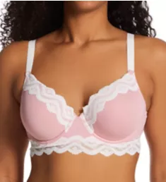 Microfiber Lace Demi Bra Rosa Suave 34B