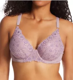 Demi Two Color Lace Push-up Underwire Bra Lila Obscuro 34B