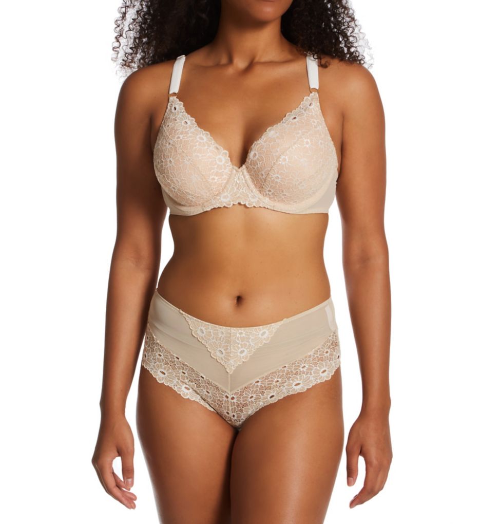 Demi Bra with two color lace-cs2