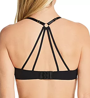 Strappy Lace Demi Underwire Bra Negro 36C