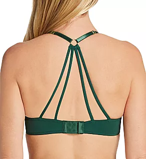 Strappy Lace Demi Underwire Bra Verde II 34C