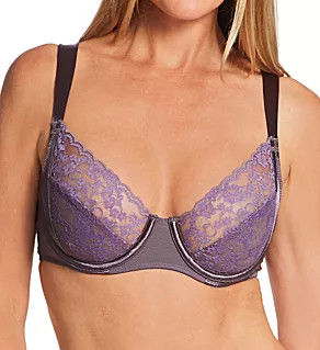 Lace Cup Underwire Bra Acero/Violeta 40D