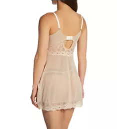 Mesh Lace Babydoll Set Nude/Hueso S