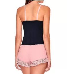 Camisole and Shorts 2-Piece PJ Set Negro Rosa S