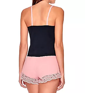 Camisole and Shorts 2-Piece PJ Set Negro Rosa S