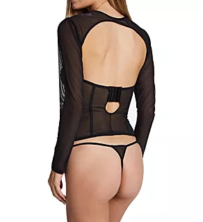 Lux Lace Bustier & Bolero & Thong 3-Pc Set Negro S