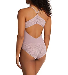 Sheer Stretch Lace Bodysuit Lila Obscuro XL