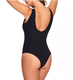 Microfiber Low V Bodysuit Negro M