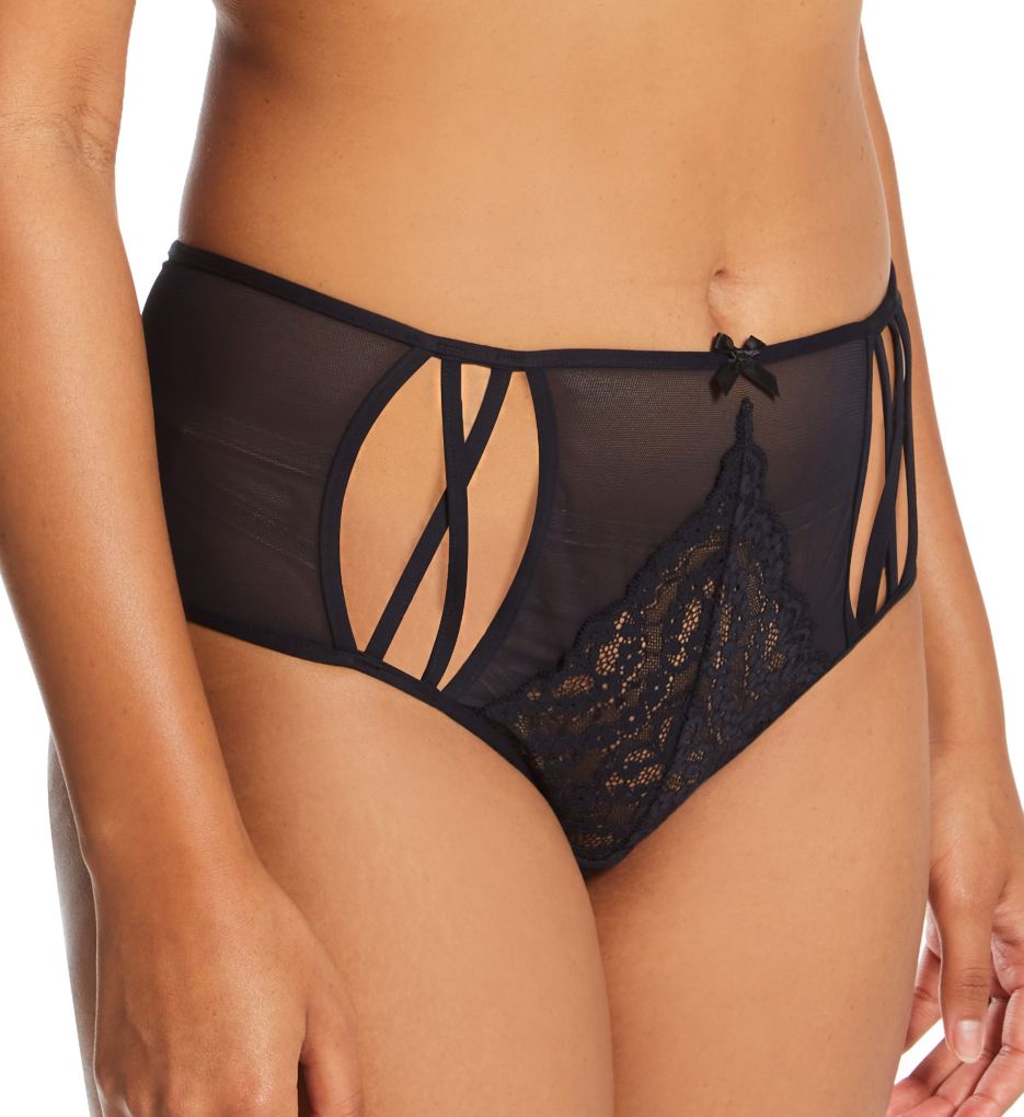 Ilusion : Ilusion 71078004 Floral Lace Mesh Panty (Negro XL)
