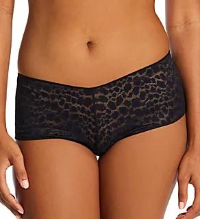 Sheer Stretch Lace Boyshort Panty Negro XL