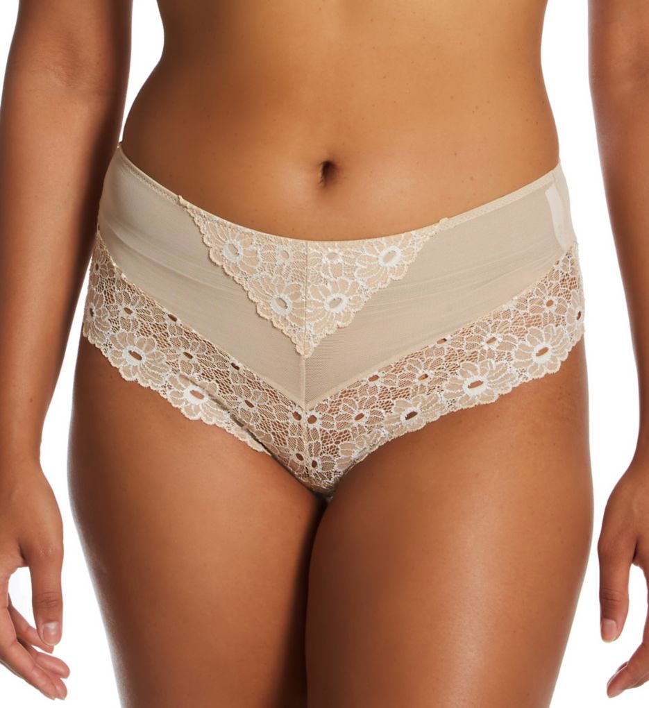 Ilusion : Ilusion 71078008 High-Rise Signature Lace Panty (Nude/Hueso XL)