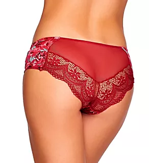 Floral Plunge Microfiber Lace Cheeky Panty Rosales III S