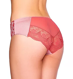 Floral Plunge Microfiber Lace Cheeky Panty