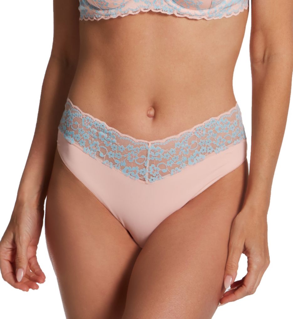 Microfiber and Lace Bikini Panty