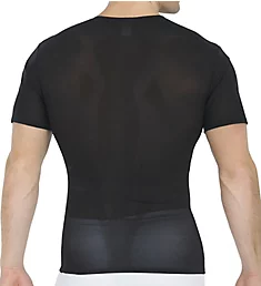 Power Mesh Compression Short Sleeve Crew T-Shirt Black 2XL
