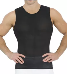 Power Mesh Compression Sleeveless Crew Neck Tank Black XL