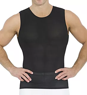 Power Mesh Compression Sleeveless Crew Neck Tank