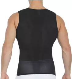 Power Mesh Compression Sleeveless V-Neck Tank Black 3XL