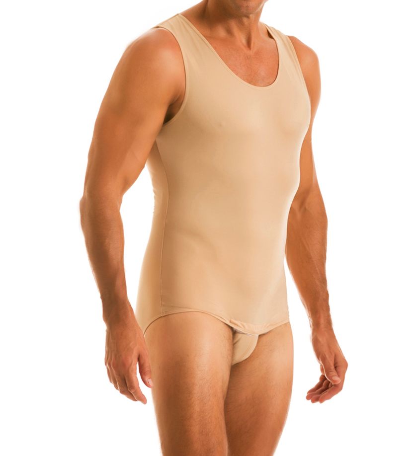 Men's Insta Slim MS00V1 Compression Muscle Tank w/Velcro Shoulder Straps  (Nude 3XL) 