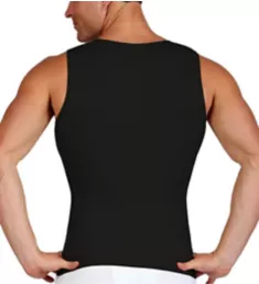 Compression High Back Tank Vest w/ Front Zipper Black L