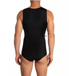 Compression Zipper Bodysuit Brief w/ Snap Crotch