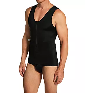 Compression Zipper Bodysuit Brief w/ Snap Crotch