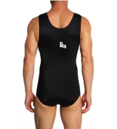 Easy On & Off Compression Zipper Bodysuit Brief Black L