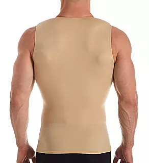 Compression Muscle Tank w/Velcro Shoulder Straps Nude L