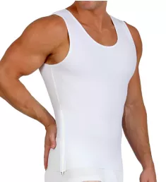 Compression Tank With Side Zipper WHT M