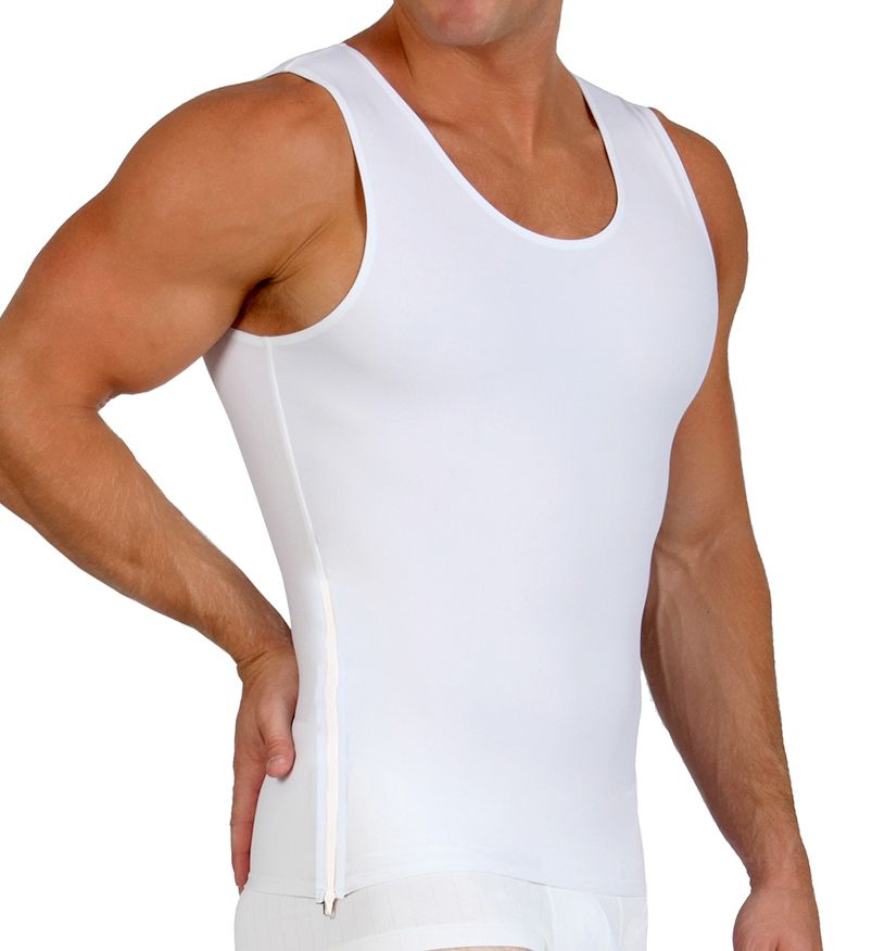 INSTASLIM Men's Muscle Tank Compression T-Shirt - White - S-3XL Insta Slim