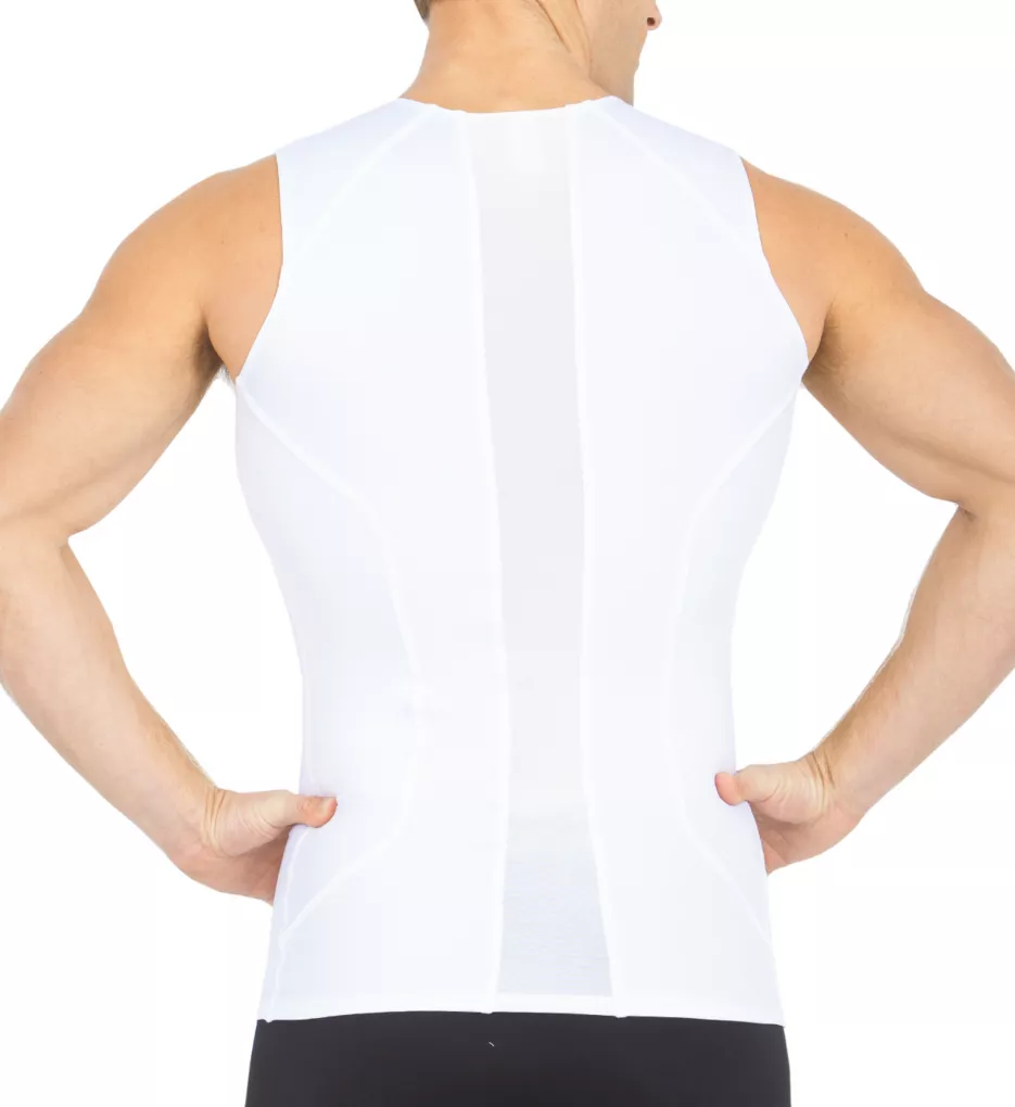 Power Mesh Compression Tank w/ Back & Side Support White 2XL
