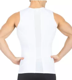 Power Mesh Compression Tank w/ Back & Side Support White 2XL