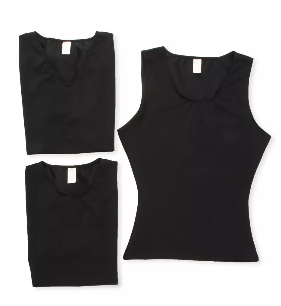 Slimming Compression Variety T-Shirts - 3 Pack Black M