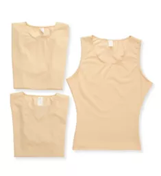 Slimming Compression Variety T-Shirts - 3 Pack Nude M