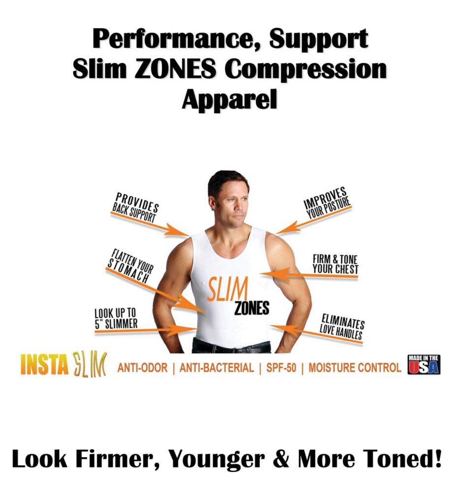 Big and Tall Slimming Compression Crew Neck Shirt by Insta Slim