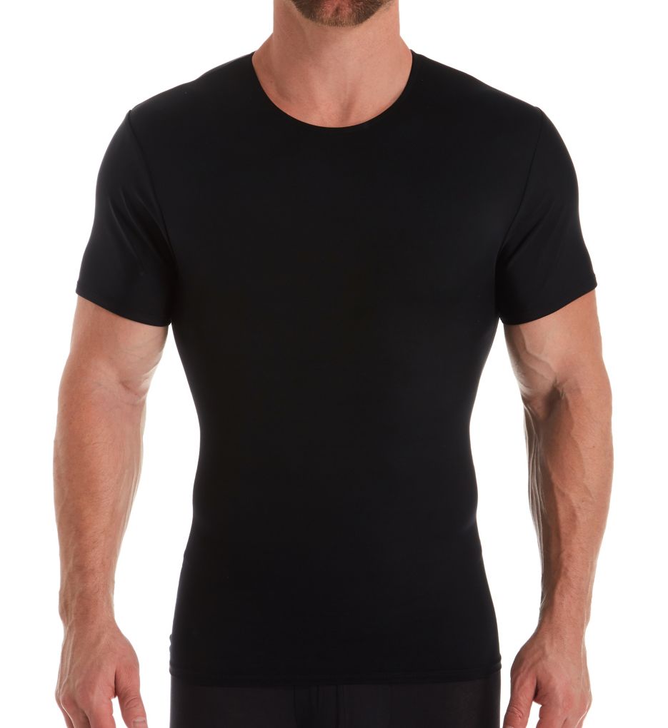 Big and Tall Slimming Short Sleeve Crew Neck Shirt-fs