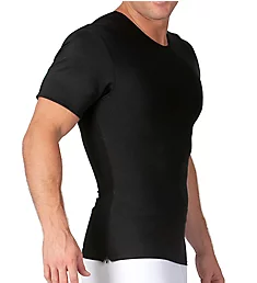 Compression Crew Neck T-Shirt With Side Zipper Black M